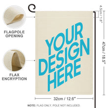 Cargar imagen en el visor de la galería, Bandera de Jardín de Lino Encriptado con Impresión Digital Personalizada con Tu Texto o Parones
