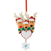Cargar imagen en el visor de la galería, Adornos Navideños de alces Colgantes de árbol de Navidad Personalizados con Foto Logotipo Patrón Texto (Impresión Completa de Una Imagen)