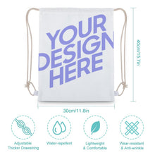 Cargar imagen en el visor de la galería, Bolsa con Cordones Reutilizable / Mochila para Deporte Escolar Gimnasio Viaje Playa XB0604115 Personalizada Impresion Completa de Una Imagen con Foto Logo Patrón Texto