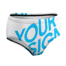 Cargar imagen en el visor de la galería, Braga / Ropa Interior Clásica Regular de Cintura Media para Mujer NZ208 Personalizada con Impresión Completa de una imagen con Foto Logo Patrón Texto