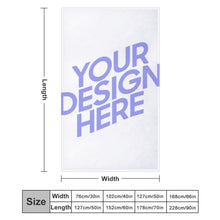 Cargar imagen en el visor de la galería, Manta / Cobija Suave 300g Franela Antibolitas para Niños Adultos Familia JJ0519693 Personalizada con Impresión Completa de Una Imagen con Foto Texto Patrón