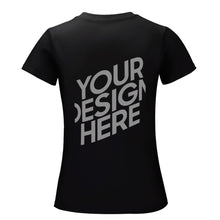Cargar imagen en el visor de la galería, Camiseta de Algodón Manga Corta para Mujer FS0803011 Personalizada con Impresión Delantera y Trasera con Foto Logo Patrón Texto
