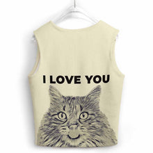 Cargar imagen en el visor de la galería, Chaleco de Punto Suéter Jersey sin Mangas cuello profundo V de Moda para mujer MY05 Personalizado con Impresión Completa de una imagen con Foto Logo Patrón Texto