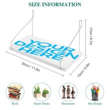 Cargar imagen en el visor de la galería, Estanterías de madera para pared/ Estanterías de carga personalizadas con foto, texto o logo