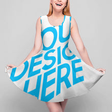 Cargar imagen en el visor de la galería, Vestido Elegante Cuello Redondo Volantes Grandes sin Mangas para mujer TQ NZ2202050 Personalizado de una imagen con impresión completa con Foto Logo Patrón Texto