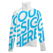 Cargar imagen en el visor de la galería, Suéter Jersey ligero elástico de cuello alto para mujer MY08 Personalizado con Impresión Completa de una imagen con Foto Logo Patrón Texto