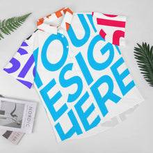 Cargar imagen en el visor de la galería, Camisa de manga corta sin bolsillo para hombre AY005 personalizado con patrón foto texto