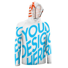 Cargar imagen en el visor de la galería, Sudadera con capucha con protección solar manga larga para hombre NZ145 Personalizada con Impresión Completa con Foto Logo Patrón Texto