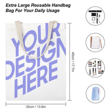 Cargar imagen en el visor de la galería, Bolsa de lona portátil impresión a doble cara XB0601006 Personalizada con Foto Logo Patrón Texto