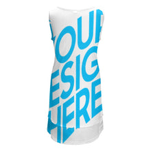 Cargar imagen en el visor de la galería, Vestido de dos piezas falsas con cuello en U sin mangas QQ Personalizado con Impresión Completa de una imagen con Foto Logo Patrón Texto