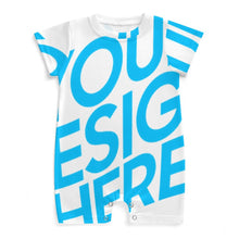 Cargar imagen en el visor de la galería, Mono de bebé mono unisex de manga corta PLR personalizado con patrón foto texto (impresión de imagen única)