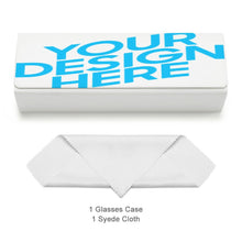 Cargar imagen en el visor de la galería, Estuche para gafas clásico de cuero para JJ0529007 personalizado con texto e foto en línea