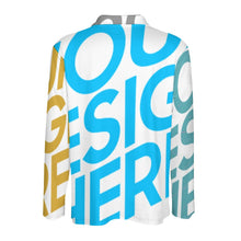 Cargar imagen en el visor de la galería, Polo Deportivo Manga Larga / Camisa Solapa para Hombre SDS008 Personalizado con Impresión Completa de múltiples imágenes con Foto Logo Patrón Texto