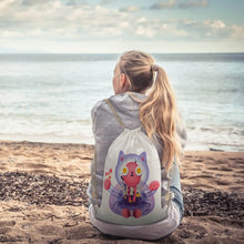 Cargar imagen en el visor de la galería, Mochila Bolsa con cordones de cierre de lienzo para gimnasio o deportes, grande, bolsa grande, Viajar XB0604001 Personalizada con Foto, Texto o Logo