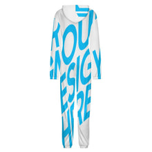 Cargar imagen en el visor de la galería, Pijama unisex para el hogar, mono, traje informal de una pieza personalizado con patrón foto texto (impresión de imagen única)