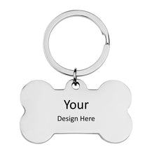 Cargar imagen en el visor de la galería, Llavero Redondo / Llavero de Hueso / Corazón / Gato / Estrella JJ0529156 Grabado Personalizado con Texto Nombre