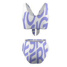 Cargar imagen en el visor de la galería, Traje de baño / Bikini de Cintura Alta con Cintas BK2079 Personalizado con impresión completa de una imagen con Foto Logo Patrón Texto