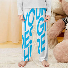 Cargar imagen en el visor de la galería, Pantalón de pijama para niños de pierna recta (niñas + niños) D31P personalizado con patrón foto texto (impresión de imagen única)