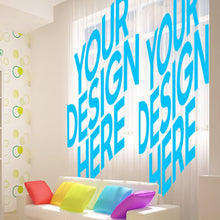 Cargar imagen en el visor de la galería, 140x198cm 140x213cm Cortinas transparentes personalizadas con patrón logotipo nombre foto