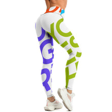 Cargar imagen en el visor de la galería, Leggings largos de Yoga Pantalones Largos Deportivos Estampados FS0813001 Personalizados con Impresión Completa de múltiples imágenes con Foto Logo Patrón Texto