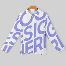 Cargar imagen en el visor de la galería, Polo Casual Elegante Manga Larga / Camisa Solapa Clásica para Hombre SDS008 Personalizado con Impresión Completa de una imagen con Foto Logo Patrón Texto