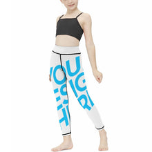 Cargar imagen en el visor de la galería, Pantalones Largos de Yoga Leggings Mallas de Ejercicio Deportes para Niños Niñas Chicas NT09 Personalizados con Impresión Completa con Foto Logo Patrón Texto