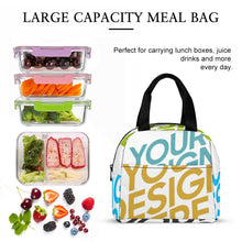 Cargar imagen en el visor de la galería, Bolsa de Almuerzo con Bolsillo / Bolso de Comida Térmico para Oficina Escuela Picnic XB0602048 Personalizada Impresion Completa de Múltiples Imágenes con Foto Logo Patrón Texto