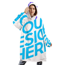 Cargar imagen en el visor de la galería, Abrigo / Sudadera con capucha caliente con forro polar de moda para mujer B412 Personalizado con Foto Logo Patrón Texto (Impresión Completa de una imagen)