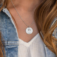Cargar imagen en el visor de la galería, Collar Redondo de Niño Niña con Diamante en Plata de Ley 925 / Cobre Chapada en Oro / Oro Rosa para Madre Padre Parejas X0017 Grabado Personalizado con Texto Nombre