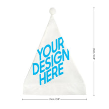 Cargar imagen en el visor de la galería, Gorro de Papá Noel de Felpa Corta con Diseño Personalizado de Tus Patrones o Nombres Online
