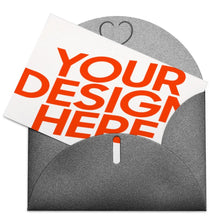Cargar imagen en el visor de la galería, Tarjeta de felicitación tarjeta postal tarjeta foto en versión horizontal personalizada con logotipo de texto de patrón de fotos