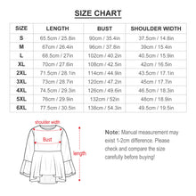 Cargar imagen en el visor de la galería, Blusa / Camiseta con volantes dobladillo irregular cuello redondo manga larga PL Personalizada con Impresión Completa de una imagen con Foto Logo Patrón Texto