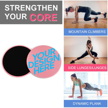 Cargar imagen en el visor de la galería, Discos deslizantes Core Sliders Dual Sided Rosado discos de ejercicio de doble cara YD2301003 Personalizado con Foto, Texto o Logo