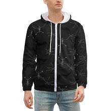 Cargar imagen en el visor de la galería, Sudadera con Capucha de felpa con cremallera Chaqueta de forro polar para hombre GH Personalizada con Impresión Completa de una imagen con Foto Logo Patrón Texto