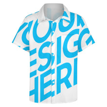 Cargar imagen en el visor de la galería, Camisa / Camiseta Manga Corta con Solapa Bolsillo para hombre B339 Personalizada con Impresión Completa de una imagen con Foto Logo Patrón Texto