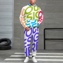 Cargar imagen en el visor de la galería, Conjunto de sudaderas A5TZ para mujeres y hombres personalizado con patrón foto texto (impresión de imágenes múltiples)