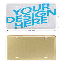 Cargar imagen en el visor de la galería, Placa de matrícula de coche de hierro (15 × 30 cm) QC1101006 Personalizado Personalizada con Foto, Texto o Logo