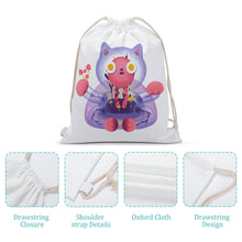 Cargar imagen en el visor de la galería, Mochila Bolsa con cordones de cierre de lienzo para gimnasio o deportes, grande, bolsa grande, Viajar XB0604001 Personalizada con Foto, Texto o Logo