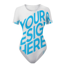 Cargar imagen en el visor de la galería, Bodysuit de Manga Corta para mujer JJ1209 Personalizado con Impresión Completa con Foto Logo Patrón Texto
