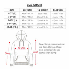 Cargar imagen en el visor de la galería, Sudadera con bolsillo grande capucha cuello redondo para niños FS0816036 Personalizada con Impresión Completa de múltiples imágenes con Foto Logo Patrón Texto