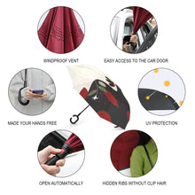 Cargar imagen en el visor de la galería, Paraguas Reverso del Coche con Diseño Personalizado Personalizada de Tus Imágenes o Nombres