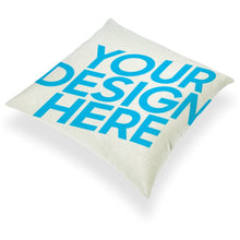 Cargar imagen en el visor de la galería, Funda de Cojín de Algodón y lino con Impresión a Doble Cara de Diseño Personalizado con Tu Foto o Texto