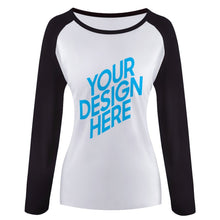 Cargar imagen en el visor de la galería, Camiseta de Manga Larga para Mujer de Algodón FS0803026 Personalizada con Foto Logo Patrón Texto