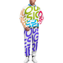 Cargar imagen en el visor de la galería, Conjunto de sudaderas A5TZ para mujeres y hombres personalizado con patrón foto texto (impresión de imágenes múltiples)