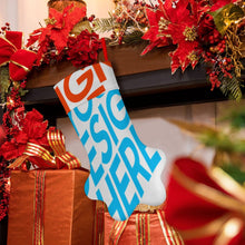 Cargar imagen en el visor de la galería, Decoración de Navidad calcetín navideño con forma de pata de perro personalizado con patrón foto texto