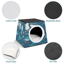 Cargar imagen en el visor de la galería, Acogedora cama para mascotas nido de cuevas para dormir para gatos y perros pequeños Personalizada con Foto Texto o Logo