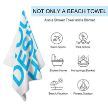Cargar imagen en el visor de la galería, Toalla de Playa / Toalla de Baño Grande Secado Rápido Suave para Infantiles Mujeres Hombres JJ0519168 Personalizada con Impresión Completa con Foto Logo Patrón Texto