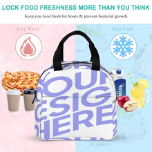 Cargar imagen en el visor de la galería, Bolsa Grande de Almuerzo Reutilizable con Bolsillo / Bolsa Térmica de Almuerzo Aislada XB0602049 Personalizada Impresion Completa de Una Imagen con Foto Logo Patrón Texto