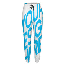 Cargar imagen en el visor de la galería, Pantalones de chándal con estampado completo para mujeres con estampado de una sola imagen personalizada con logotipo texto patrón fotos