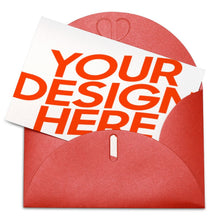 Cargar imagen en el visor de la galería, Tarjeta de felicitación tarjeta postal tarjeta foto en versión horizontal personalizada con logotipo de texto de patrón de fotos